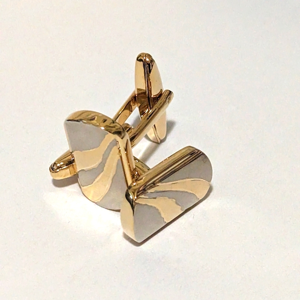 Gold & Silver Swirl Cufflinks